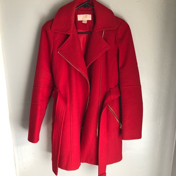 Michael Kors Jackets & Blazers - Michael Kors wool blend red coat size XSP